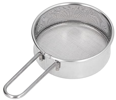 Acouto Mini Tamis à Farine Rond, Acier Inoxydable 304 Fin 40 Mailles Petit Tamis à Farine Professionnel pour Boulangeries à Domicile Pâtisseries(Tamis)