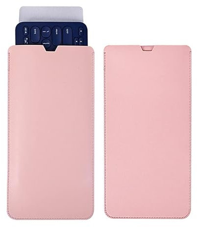 Nytt bärbart bärbart förvaringsfodral fodral tangentbordsväska för Logitech K380 (ljusrosa)