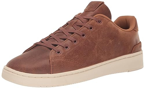 TOMS Men's Trvl Lite 2.0 Low Sneaker, Tan Leather, 12 UK