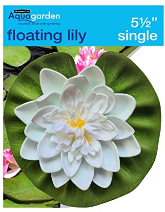 Pennington Aquagarden, Floating Lily, 5 ½” Diameter, Plastic Plant, Pond/Aquarium Decoration