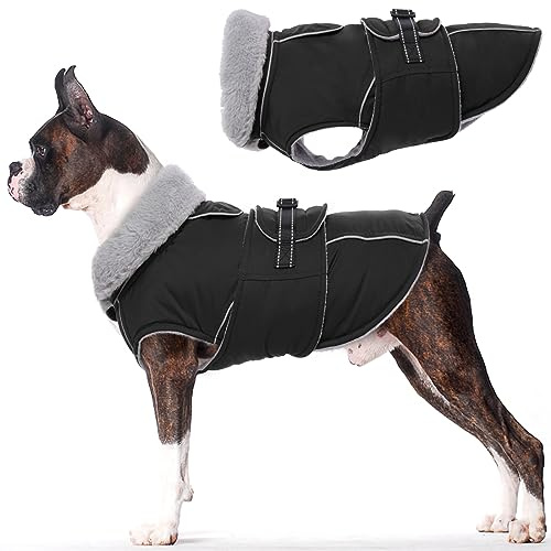 Lelepet Warm Coats and Jackets for Medium Dogs, Waterproof Winter Dog Coat