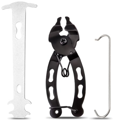 Alicate de Cadena, Juego de 3 Alicates Cadena Bicicleta,Medidor Cadena Bicicleta, Alicates Cadena Eslabones Bicicleta con Gancho Cadena para Bicicleta Carretera, Bicicleta Deportiva, Bicicleta Montaña