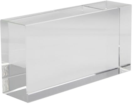 Fuchs Design Crystal Collection Pure - Ladrillo de cristal pulido (20 x 10 x 5 cm)