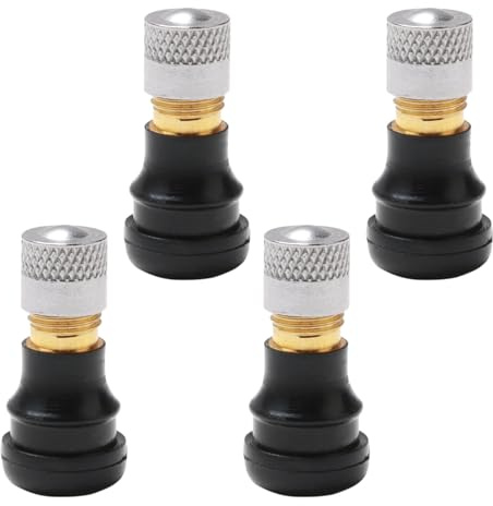 Hioip 4 Piezas Válvula de Vacío de Neumático sin Cámara 27mm, Válvula de Neumático Tubeless para Patinete Ninebot, Tubeless Scooter Eléctrico Válvula de Aire Reemplazo