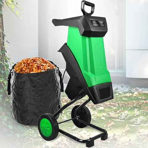 ERICAT Leaf Branch Shredder, 2400W Electric Wood Chipper With Push Rod, 4500Rpm Motor and 50L Stroage Capacity, Efficiently Breaks Branches and Easy To Install, for Garden Debris, Leaves, Branches