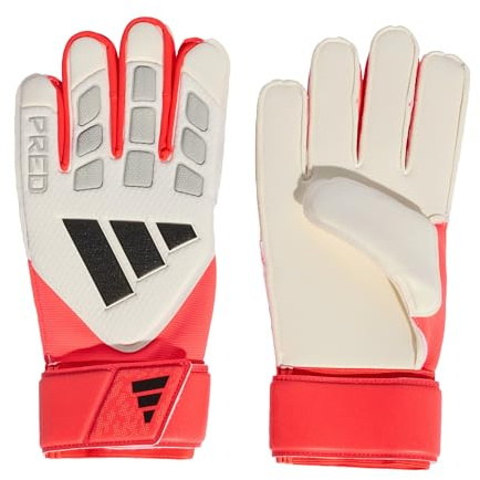 adidas Unisex Predator Goalkeeper Glove Match, White/Lucid red/Black, 11