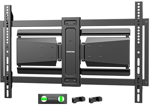 monTEK Hochbelastbare Ultra Slim TV Wandhalterung für 37-90 Zoll Fernseher bis zu 85kg, Schwenk & Neige & Ausziehbare TV Halterung mit Gelenkigen Doppelarmen, MAX VESA 600x400 mm