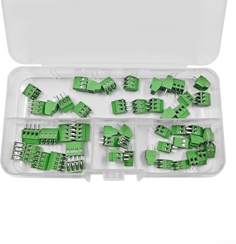 Vidonergy 50 bloques de terminales de tornillo de montaje en PCB KF128 2 54 mm paso 2 pines 3 pines 4 pines para conexión rápida y desconexión en circuitos