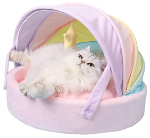 Generisch Cat Bed for Kittens, Foldable Warming Sleeping Place for Cats and Small Dogs in the Home