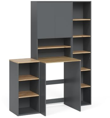 Vicco Badrumsmöbelset Viktor, antracit/Goldkraft ek, 4 delar