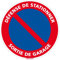 Panneau - Défense de Stationner Sortie de Garage - Diamètre 250 mm - Plastique Rigide PVC 1 mm - Protection Anti-UV - Très Résistant en Extérieur