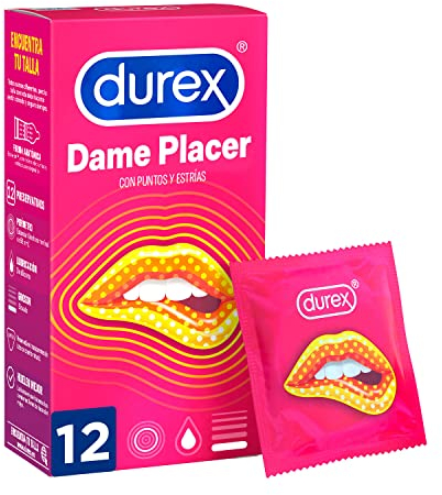 Durex Preservativi Dame Piacere con Punti e Strisce - 12 preservativi