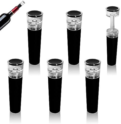 6 Pezzi Tappo Vino Sottovuoto，Tappo per vino richiudibile，per forniture da cucina, strumenti per bottiglie di vino.