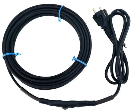 MincoHome Pipe Heating Cable Built-in Thermostat 200-240V Plug-in Water Pipe Anti-Freeze Kit Energy-Saving (5M)