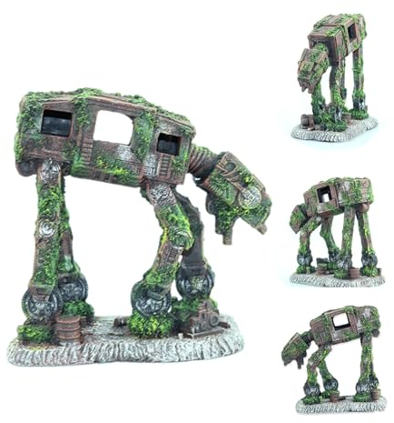 ZHYUAN Cueva del perro robot,Decoraciones de acuario,Decoración del acuario perro,Decoración de la cueva del acuario,Decoraciones de resina para acuarios