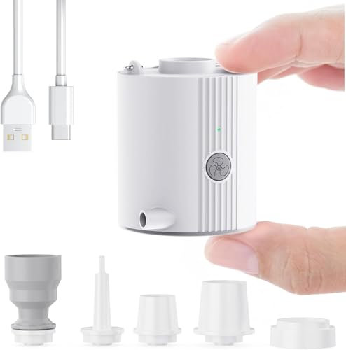 Pompe à air Rechargeable pour gonfler Les Matelas, Les Anneaux de Natation, Les piscines gonflables, Pompes à air Miniatures pour gonfler et pomper, Portable et Pratique, gonflage Rapide