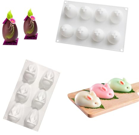 Molde de Huevos de Pascua y Forma Ovo de Pascua - Ideal para moldear Huevos de Chocolate y Celebraciones de Pascua, Disponible para hornos, microondas, congeladores y lavavajillas