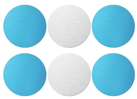 6pcs Bande Magnétique Adhésive, Métal Remplacer la Bande Magnétique avec Support Adhésif Bande Lumineuse Magnétique pour Éclairage LED Magnétique et Éclairage Sous le Comptoir (Rond)