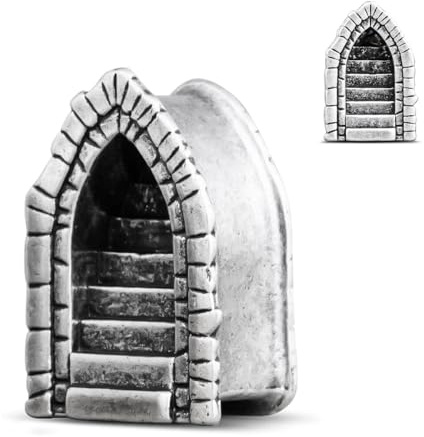ERKUOO Gotisk portal örontunnlar stretchplugg medeltida båge dungeon dörr dubbel flare sadel stretch för sträckta öron piercing smycken kvinnor män 0 g till 12,7 cm, 5/8 Zoll=16mm, Mässing, Ingen