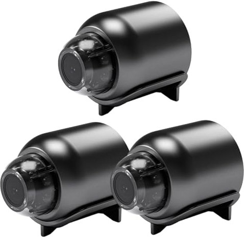 3PCS Mini Eye Camera 1080p HD Night Vision Mini WiFi Caméra Grand Angle Micro Monitor avec Contrôle de l'application de Lecture vidéo