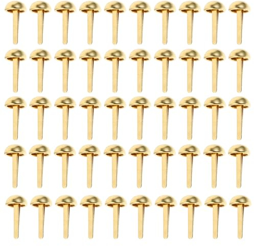 jojofuny 50 Pezzi Chiodi Decorativi in Ferro Mini Brad Resistenti per Fai da Te Artigianato Creativo Bambini Lavori Manuali Scrapbook