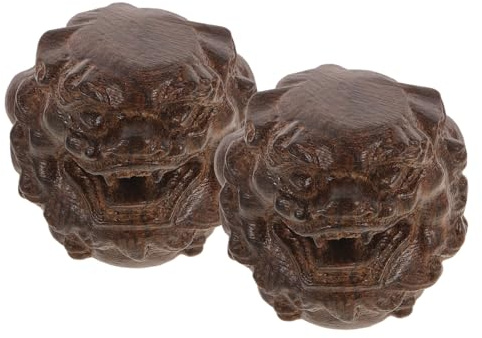 SUPVOX 2 Balones Adecuado para Relajación y Bienestar de Masaje de Madera Portátiles para Manos, Equipo de Ejercicio Manual, Tamaño Pequeño