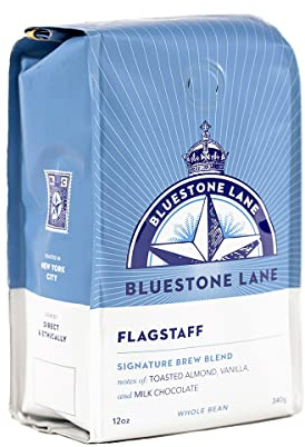 Bluestone Lane Flagstaff Ground Coffee, Medium Roast, Filter & Cold Brew Blend, 12 Ounce Bag