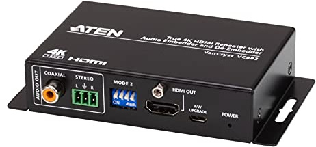 Aten VC882 True 4K HDMI Repeater mit Audio Embedder und De-Embedder
