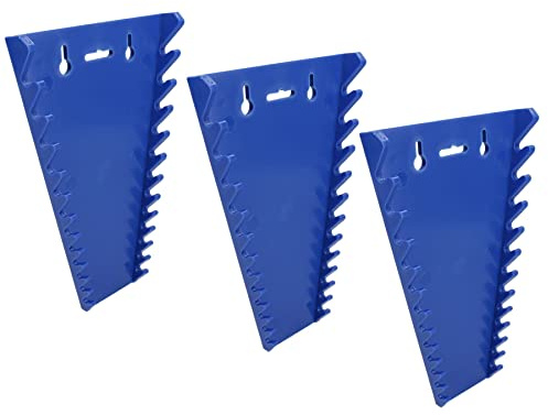 AB Tools Blue Spanner Wrench Storage Rack Holder Hanger Organiser Tray 12 Spanners 3pc