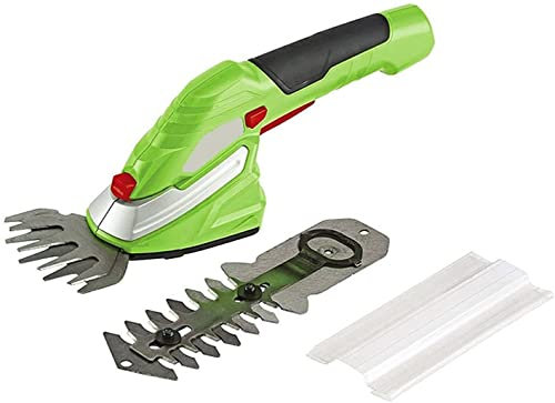Tijeras cortacésped inalámbricas de 3,6 V, recortadora de setos de mano 2 en 1, pequeña eléctrica con batería/cargador de iones de litio de 2000 mAh, utilizada para podar plantas o cultivar céspe