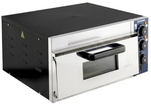 GastroHero Pizzaofen 35 cm I Elektrischer Pizzaofen mit Keramikboden I Pizza Maker für 1 Pizza Ø 35 cm I Pizza Ofen Elektro für Gastronomie
