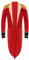 Freebily Disfraz De Domador Circo Para Hombre Disfraces De Maestro Abrigo Largo Manga Larga Disfraz de Cosplay Fiesta Halloween Carnaval Rojo A 3XL