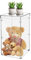 Julymoda Supporto per fiori, 45 x 25 x 25 cm, in vetro acrilico, colonna decorativa per statuette, statue, decorazioni per matrimoni