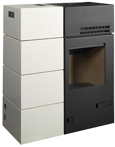 BRONPI - Estufa Mixta Leña/Pellet Negro 10 kW (aprox. 34121.4 BTU/h) de Maestro Ferretero