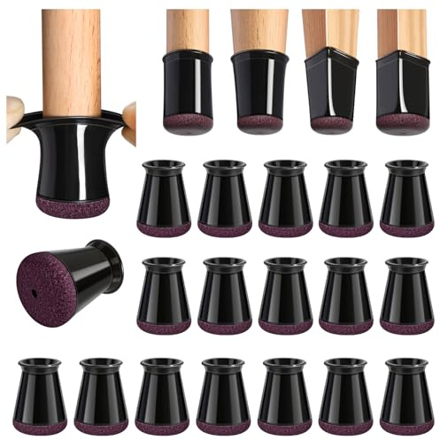 32 Piezas Protector Patas Sillas Redonda, Protector Patas Sillas Silicona Negro Extra Pequeñas para Pisos de Madera, Almohadillas Protectoras para Pies de Muebles (Fit: 13-22.9mm)