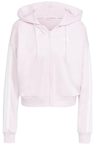 adidas Women's Essentials 3-stripes French Terry Full Zip Hoodie Hooded Sweatshirt (pack of 1)