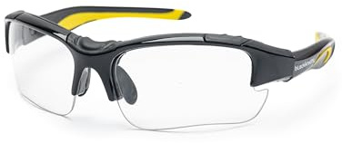 Black Knight Guardian Eye Guards, Sports Safety Glasses, Anti-Fog Coated Lenses, Eye Guard Safety Goggles for Raquetball, Squash, Soccer, Basketball, Badminton, Safety Glasses for Men and Women