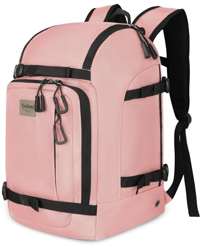 50L Ski Backpack - Water-resistant Ski Boot Bag for Men & Women, Ski Bag with Helmet Holder, Separate Compartments for Goggles, Gloves, Snowboard & Accessories, Durable Ski Carry On Backpack