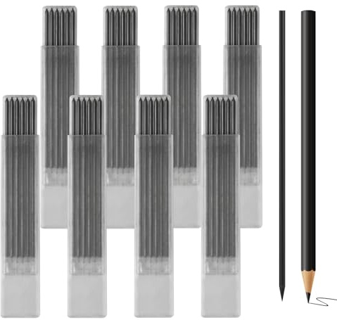 48 recambios de lápiz tracer, 2.8 mm, repuesto para lápices de carpintero de agujero profundo sólido para carpinteros, lápices, constructores, lápices, repuesto para arquitecto, carpintería