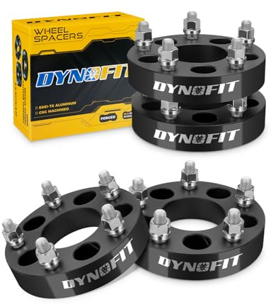 Dynofit 5x4.5 to 5x5 Wheel Adapters,1.25 Convert Wheel Spacer for Jeep Jk Wk Wj Xk Wheels on Tj Yj Kk Xj Mj Kj Zj, Put 5x127mm Wheels on 5x114.3mm Vehicles with 1/2-20 Studs, 71.5mm Hub Bore