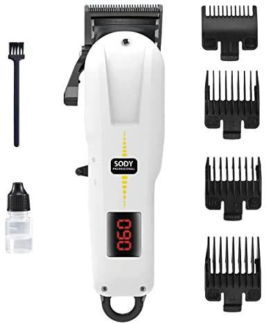 SODY SD2014 Tagliacapelli Uomo Professionale Rasoio Elettrico per Capelli Uomo Rasoio di Precisione con Misure Regolabarba Uomo Elettrico Lame in Acciaio Inox Affilate Cord/Cordless