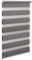 OBdeco Doppelrollo Duo Rollo Klemmfix ohne Bohren B60cm x H220cm(Stoffbreite 56 cm) Grau für Fenster lichtdurchlässig und verdunkelnd