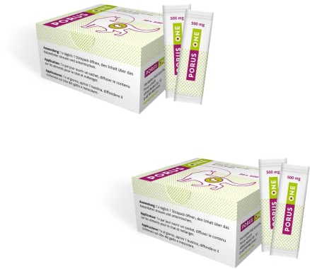 Porus ONE | Doppelpack | 2 x 30 x 500 mg | Ergänzungsfuttermittel für Katzen | Für Katzen bei Nierenproblemen | Damit urämische Toxine Katzen nicht an die Nieren gehen