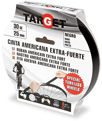 TARGET CTN3025 - Tubeless-Band - 30 m x 25 mm - Fahrräder - Schwarz - Räder - Felgen - MTB