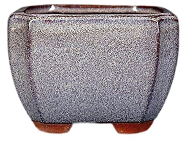 PEVSCO Blumentopf Hochfüßiger lila sandiger atmungsaktiver Blumentopf, quadratisch, Kleiner Blumentopf mit Drainagelöchern, geeignet for Sukkulenten, Kakteen Pflanzvase