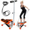 2in1 Stepper mit Ständer und elastischer Kordelleise, Stepper für zuhause, Fitness Stepper, LED-Anzeige 220lb Load Bearing Anti Slip Hydraulic für Workout Equipment