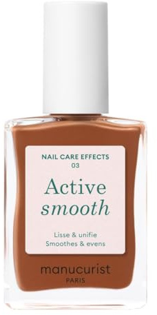 Manucurist Active Smooth 03 Vernis à Ongles Soin Reparateur Lissant | Bio-Sourcé Fini Voile Bronze - Vernis a Ongle Durcisseur, Vernis Nude - Soin Ongles Abimes - Fortifiant Ongles