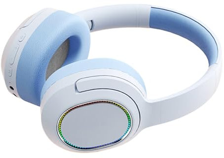 Bajbumgn Casques Audio sans Fil | Casque sans Fil Bureau | Casque Over-Ear Ergonomique Léger et Pliable pour Plage, Sport et Jeux