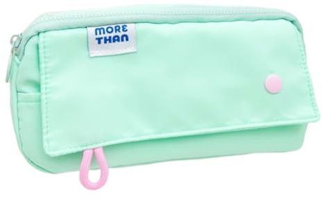 Generico Estuche - Poliéster | Estuche para bolígrafos | Aśtuccio transparente para niños, aulas, mujeres, universidad, escuela, maquillaje, arte, viajes, estudio, escuela, Verde, Consulte la