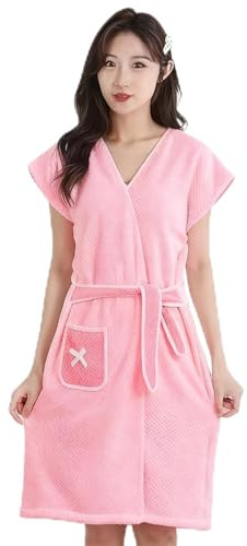 IFUDE Womens Wearable Bath Towel With Pockets Bathrobe Bath Towel Wrap Bathtub Shower Dress Absorbent Bathing Skirt for Sauna Spa Shower, Bath Towels, Suitable for home, Swimming, Beach
